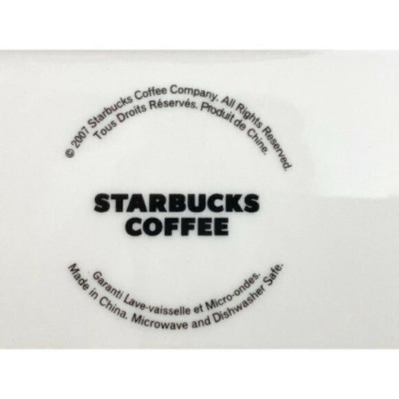 Starbucks Espresso Serving Trinket Plate Coffee Beans 9” X 7” 2007 Collectible - Picture 8 of 9